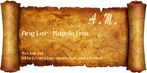 Angler Magdolna névjegykártya